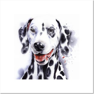 Dalmatian Watercolor Painting - Dog Lover Gifts Posters and Art